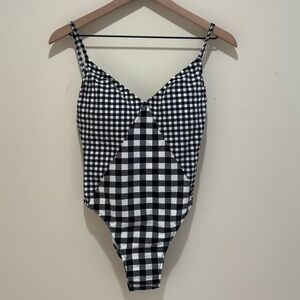 NWT J.Crew Gingham One Piece Swimsuit